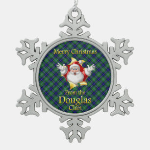 Ornement Flocon De Neige Ornement de Noël du clan écossais Douglas