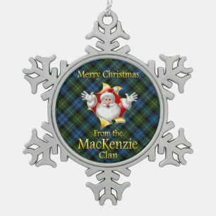 Ornement Flocon De Neige Ornement de Noël du clan écossais MacKenzie