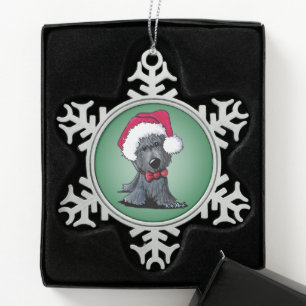 Ornement Flocon De Neige Ornement de Noël Scottie