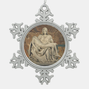 Ornement Flocon De Neige Ornement d'étain de Pieta