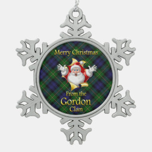 Ornement Flocon De Neige Ornement écossais de Noël de Gordon de clan