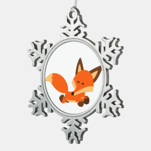 Ornement Flocon De Neige Ornement en étain de chaudière Fox