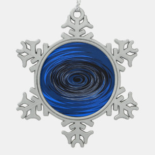 Ornement Flocon De Neige Ouragan bleu