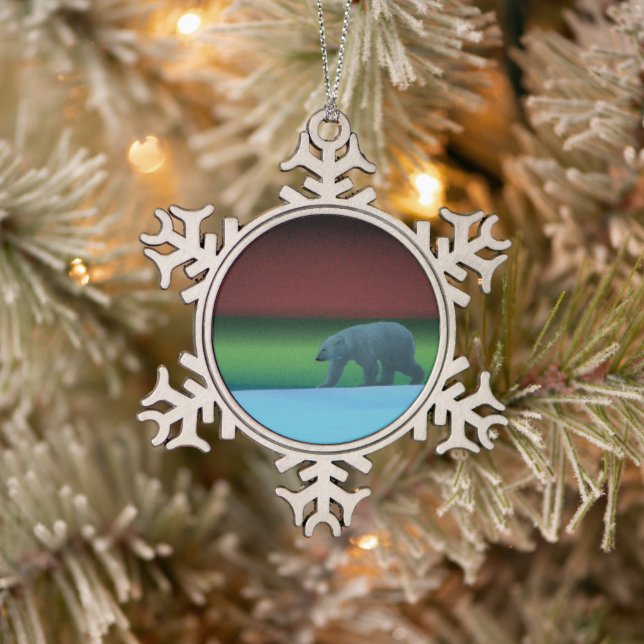 Ornement Flocon De Neige Ours polaire (Arbre)