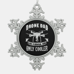 Ornement Flocon De Neige Papa pilote Multirotor Quadcopter de glacière de