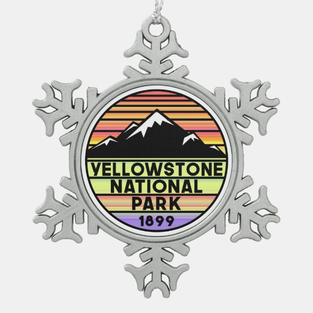 Ornement Flocon De Neige Parc national de Yellowstone Wyoming (Devant)