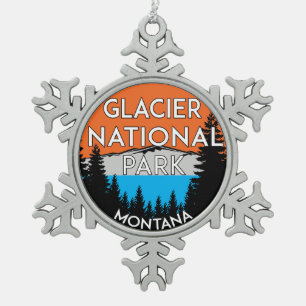 Ornement Flocon De Neige Parc national Montana de glacier