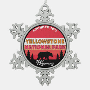 Ornement Flocon De Neige Parc national Wyoming de Yellowstone