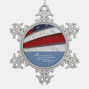 Ornement Flocon De Neige Patriotique, Drapeau Américain