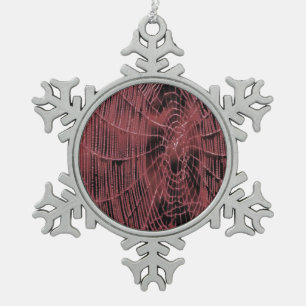 Ornement Flocon De Neige Peinture Abstraite D'Un Cobweb Magenta Rose