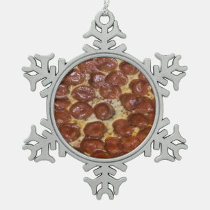 Ornement Flocon De Neige Pepperoni Pizza