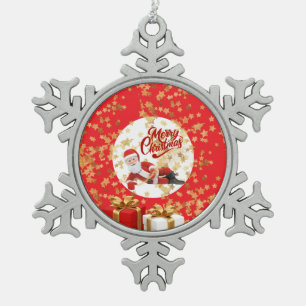 Ornement Flocon De Neige Père Noël cool Vacances de Noël à Noël 🎅