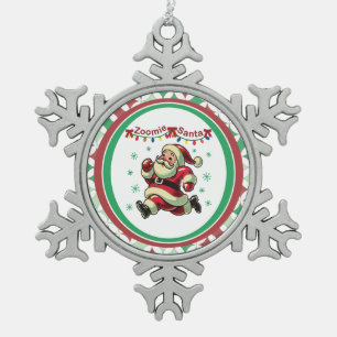 Ornement Flocon De Neige Père Noël Zoomie Noël