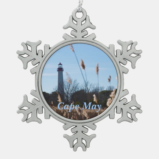 Ornement Flocon De Neige Phare de Cape May (Devant)