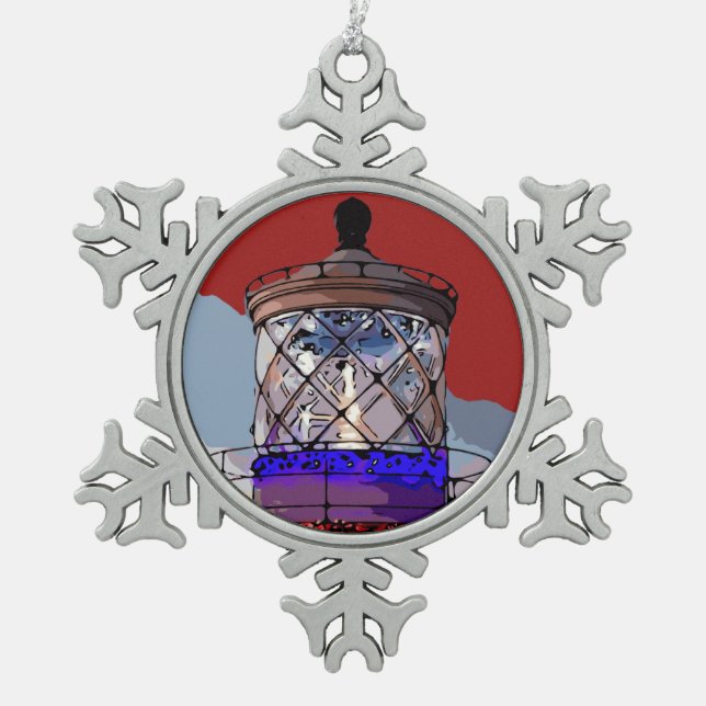 ORNEMENT FLOCON DE NEIGE PHARE DE VACANCES (Devant)