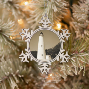 Ornement Flocon De Neige Phare d'Ocracoke