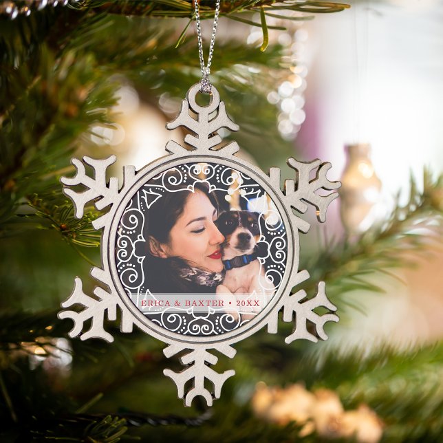 Ornement Flocon De Neige Photo cadre déco (Créateur téléchargé)