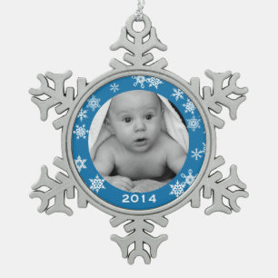 Ornement Flocon De Neige Photo de bébé personnalisée Flocon de neige Orn
