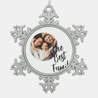 Ornement Flocon De Neige Photo personnalisé La Meilleure Famille 