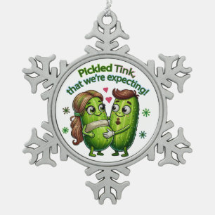 Ornement Flocon De Neige Pickled Tink que nous attendons Pickle Couple