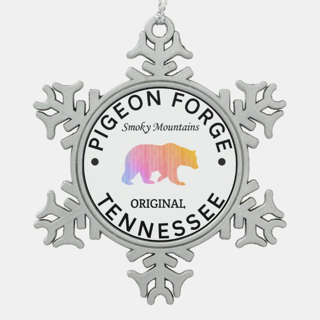 Ornement Flocon De Neige Pigeon Forge Tennessee (Devant)