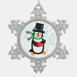 Ornement Flocon De Neige Pingouin de Caroling Dapper