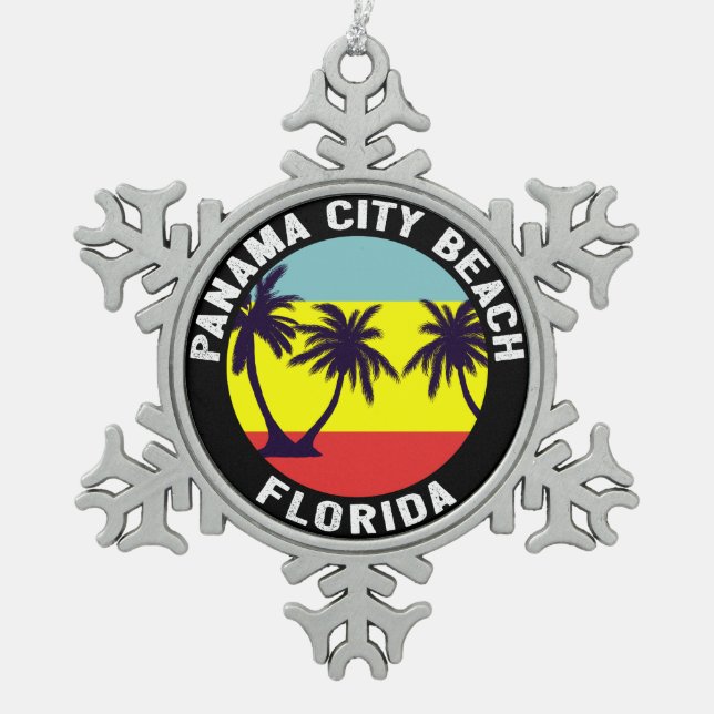 Ornement Flocon De Neige Plage de Panama City en Floride (Devant)