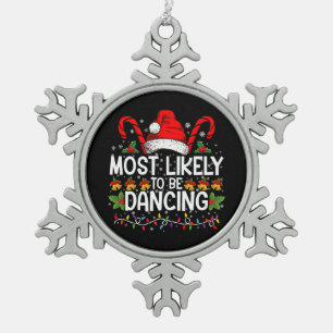 Ornement Flocon De Neige Plus susceptible de danser en famille assortie