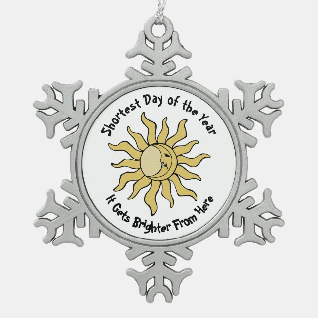 Ornement Flocon De Neige Poème Solstice d'hiver (Devant)