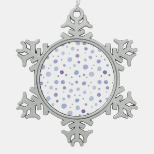 Ornement Flocon De Neige pois peint à la main