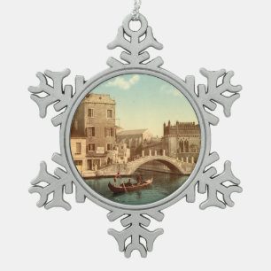 Ornement Flocon De Neige Pont et canal, Venise, Italie
