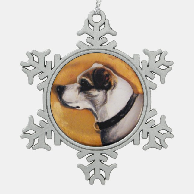 Ornement Flocon De Neige PORTRAITS DE CHIEN MINIATURE Fox Terrier (Devant)