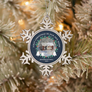 Ornement Flocon De Neige Premier Noël dans notre nouvelle maison photo de l