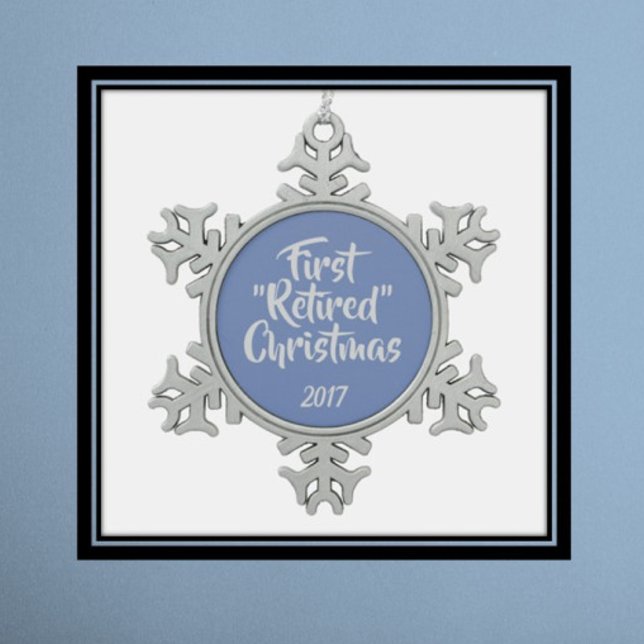 Ornement Flocon De Neige Première fête de Noël à la retraite (Créateur téléchargé)