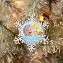 Première photo de Noël du bébé girafe
