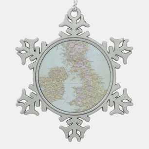 Ornement Flocon De Neige Principales routes des îles britanniques