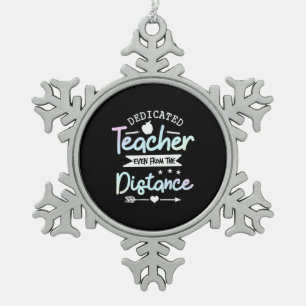 Ornement Flocon De Neige Professeur Cadeaux Distance de l'enseignant dédi