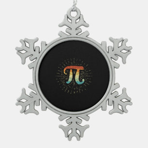 Ornement Flocon De Neige Professeur de mathématiques Cute Pi