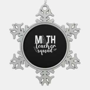 Ornement Flocon De Neige Professeur de mathématiques Équipe d'enseignants d