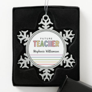 Ornement Flocon De Neige Professeur Futur Personnalisé Cadeaux De Cute Colo