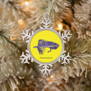 Ornement Flocon De Neige Purple Matuka banderole, attache à la mouche, art