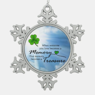 Ornement Flocon De Neige Quand quelqu'un que vous aimez, Shamrock