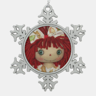 Ornement Flocon De Neige Raggedy Ann Annie pain d'épice