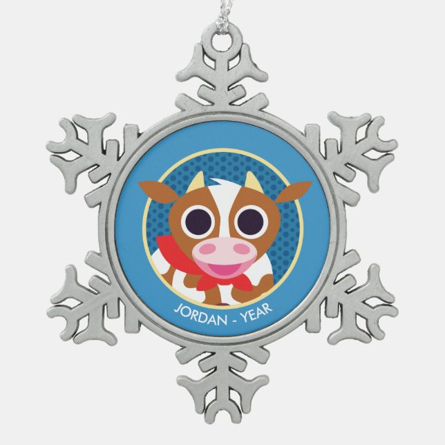 Ornement Flocon De Neige Reba la vache (Devant)