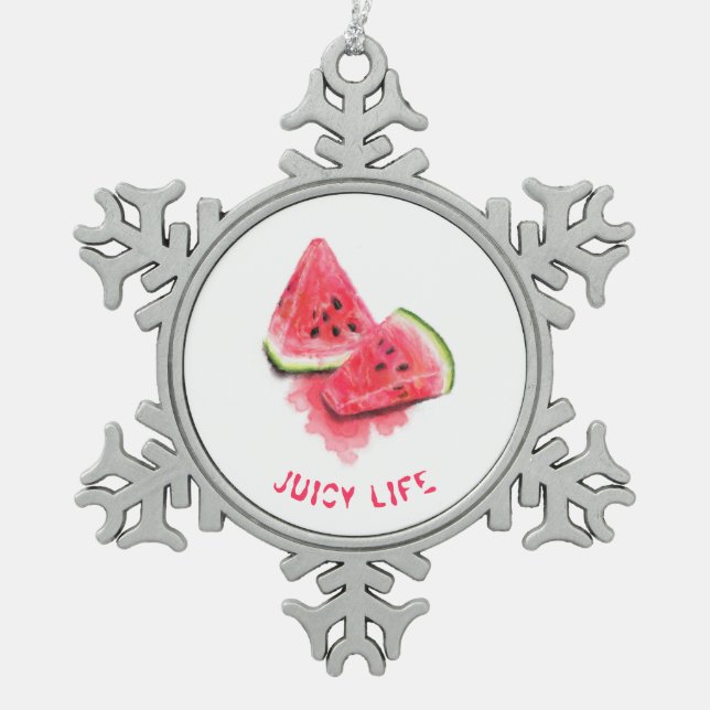 Ornement Flocon De Neige Red Sweet Juicy Watermelon (Devant)
