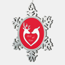 Red & White M & Mme Deer Couple