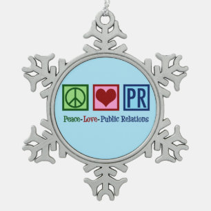 Ornement Flocon De Neige Relations publiques d'amour de paix
