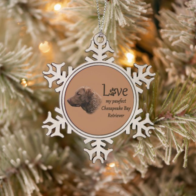 Ornement Flocon De Neige Retriever de Chesapeake Bay (Arbre)