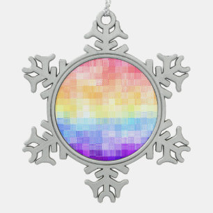 Ornement Flocon De Neige Rétro Bohème Funky Excentrique Xénogenre Carreaux
