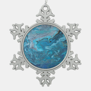 Ornement Flocon De Neige Rhapsody en Turquoise